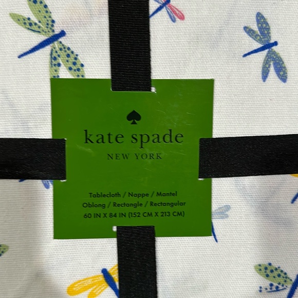 NWT Kate Spade ♠️ dragonfly oblong tablecloth - Picture 2 of 4
